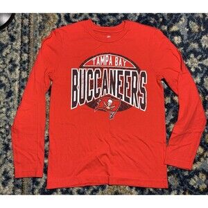 NFL Tampa Bay Buccaneers Long Sleeve T-Shirt YOUTH Size M 10/12 Red